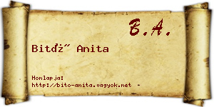 Bitó Anita névjegykártya